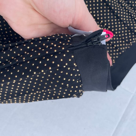 RARE Versace x H&M Studded Pleated Mini Black Skirt - Picture 7 of 9